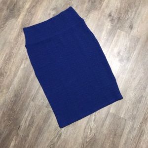 Lularoe NWOT Cassie SOLID COLOR BLUE - Small Skirt